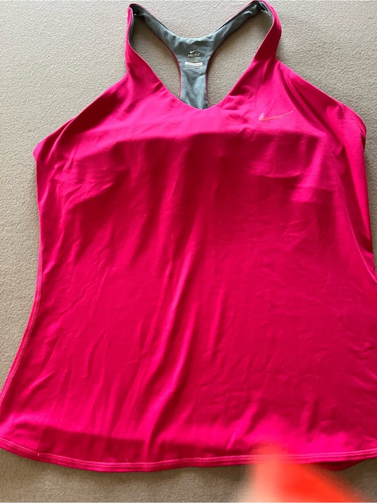 Nike Tops - Nike Hot Pink Racerback Performance Tank With built-in bra
